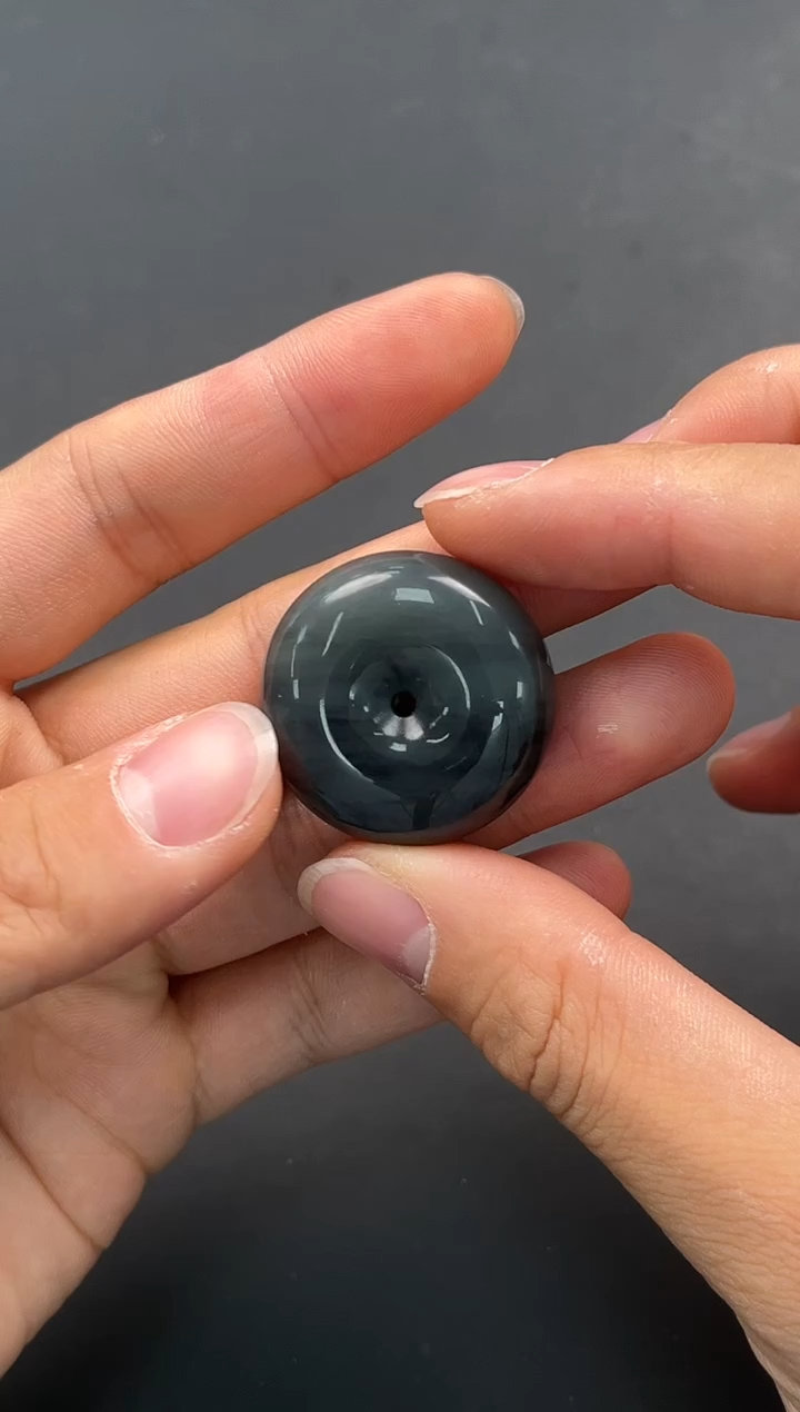 未镶嵌手串和田玉若羌李保国矿青花平安扣微色差