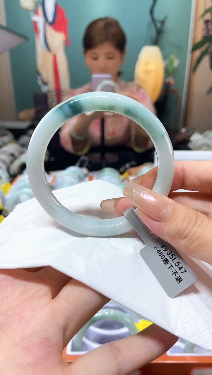 翡翠手镯未镶嵌55圈口x