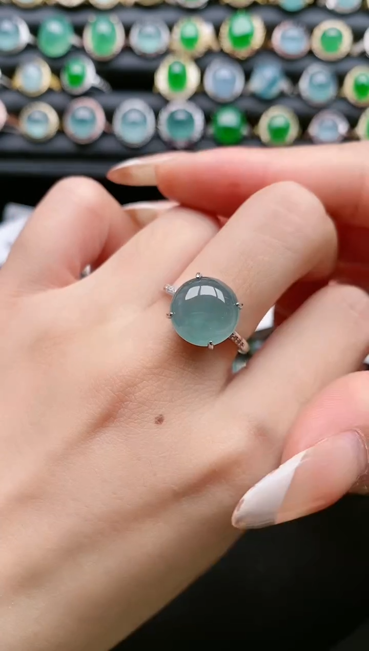 【闪购商品】翡翠戒指银S925镶嵌111111