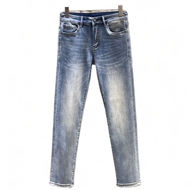 6578牛仔裤男士秋冬款弹力水洗修身直筒时尚潮流长裤男春季新款