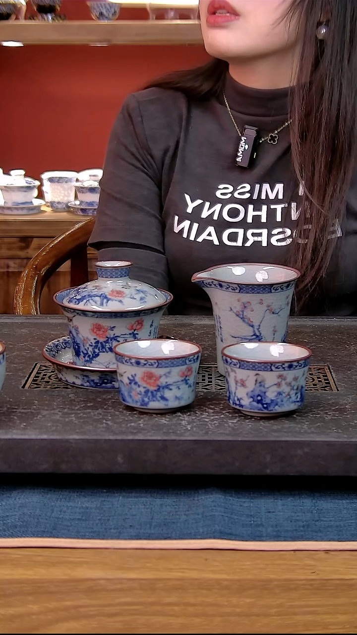 简装家用款4件套 老陶泥开片纹陶瓷茶具