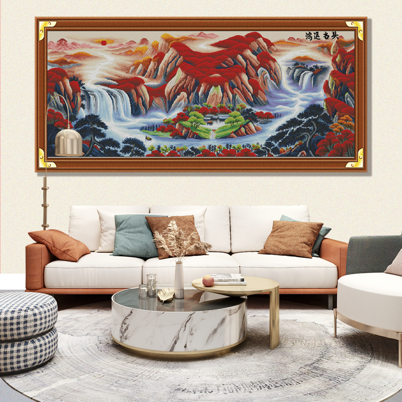 十字绣2025新款套件满绣手工风景鸿运当头客厅风景绣装饰大幅刺绣