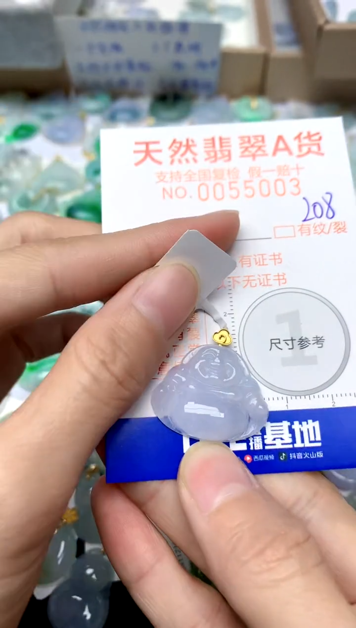 【闪购商品】翡翠颈饰18K金镶嵌208 天然A货翡翠