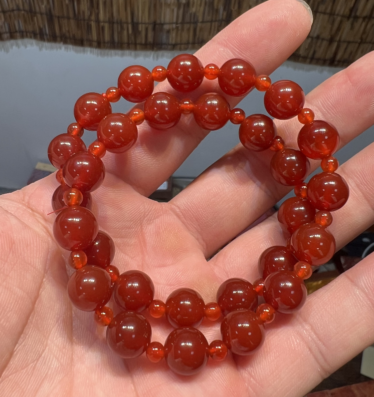 南红双圈手串+福字礼盒SZH0882