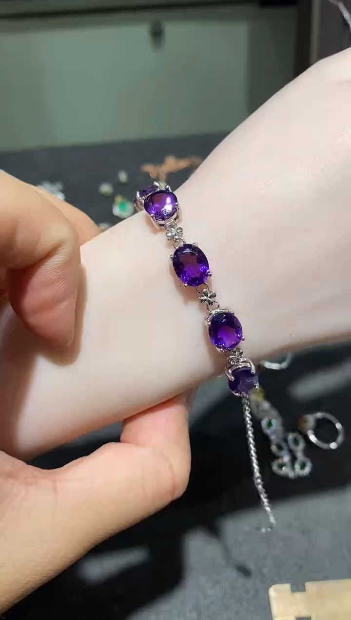 银S925镶嵌手链水晶手链