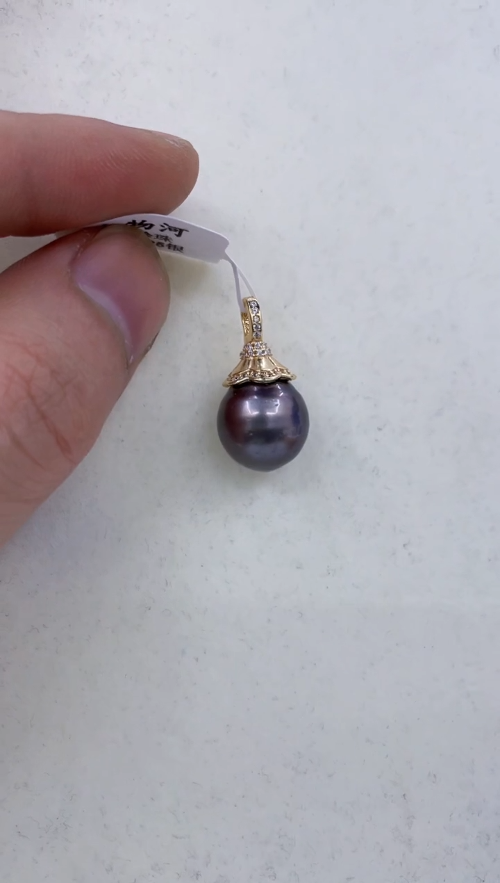 银S925镶嵌颈饰海水珍珠  