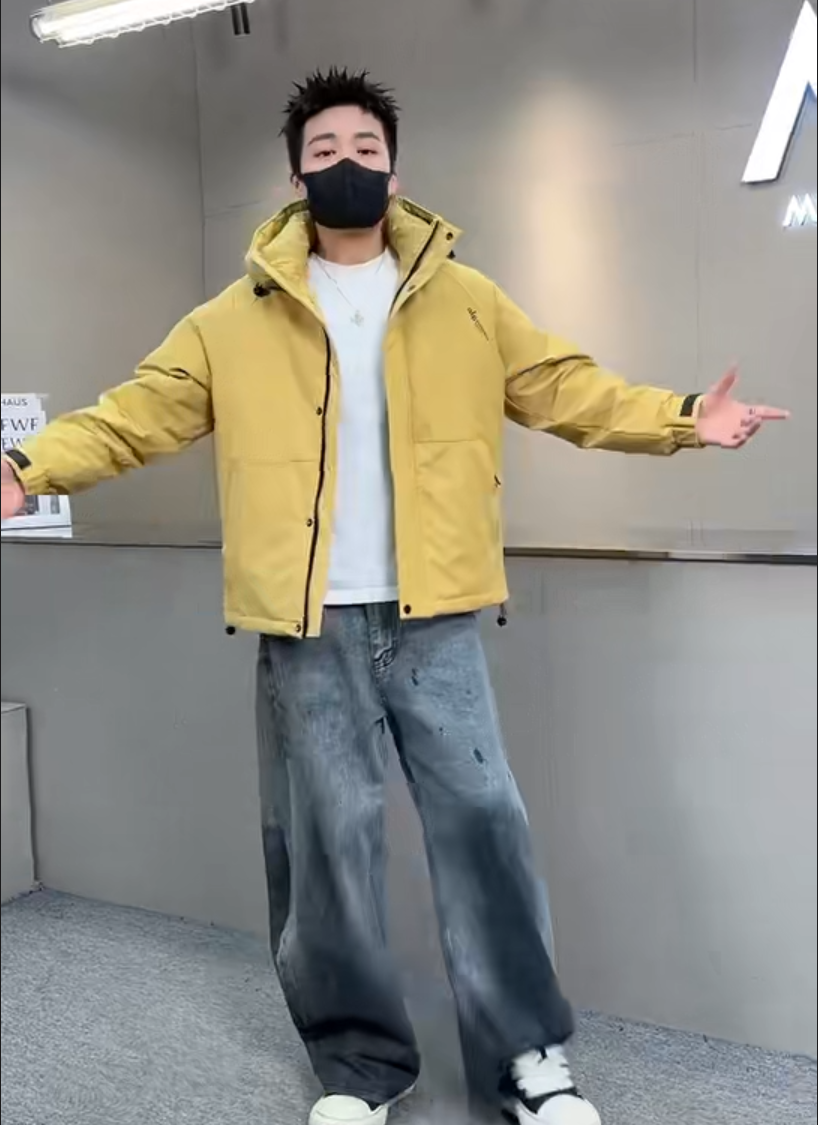 冬季外穿三防保暖常规休闲连帽百搭潮流情侣男款石墨烯云感绒