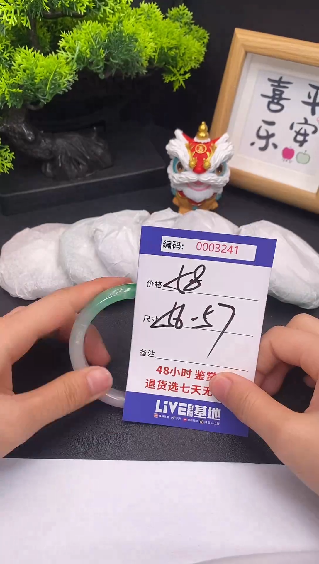 未镶嵌手镯翡翠0003241