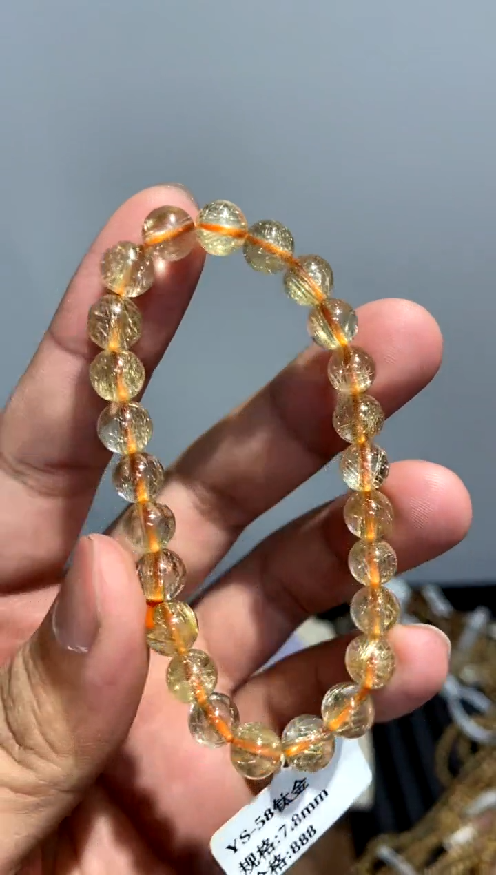 【闪购商品】水晶064-未镶嵌YS-58钛金7.8mm