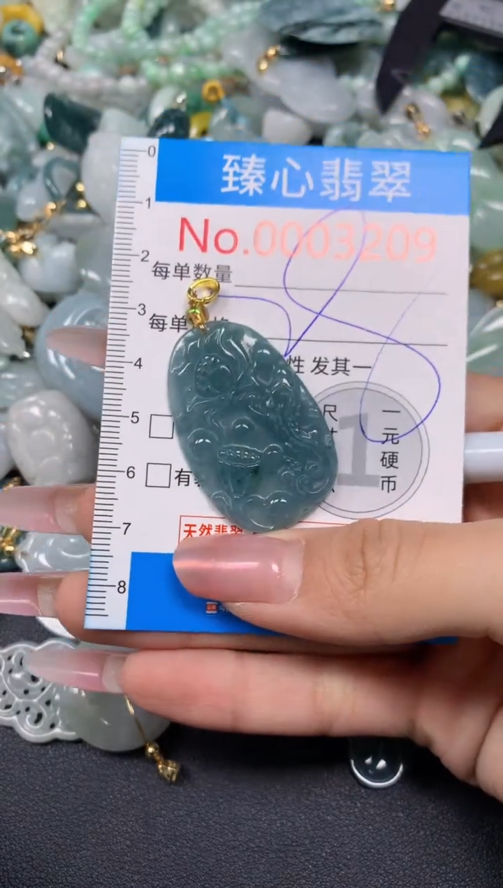 【闪购商品】翡翠颈饰未镶嵌含绳0003209