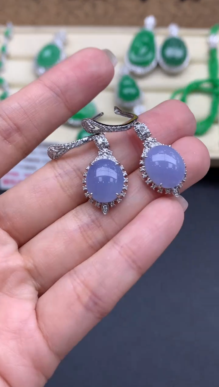 【闪购商品】翡翠耳饰18K金镶嵌296-中国好珍宝