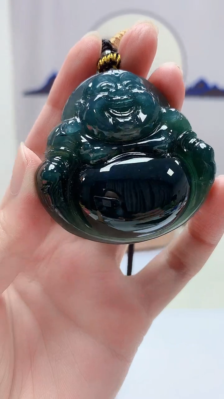 定制翡翠未镶嵌4902zm-毛货挂件佛公51