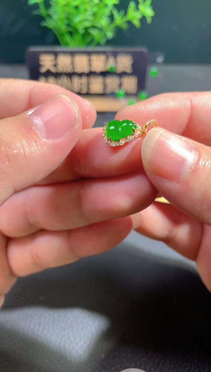 【闪购商品】翡翠颈饰18K金镶嵌翡翠