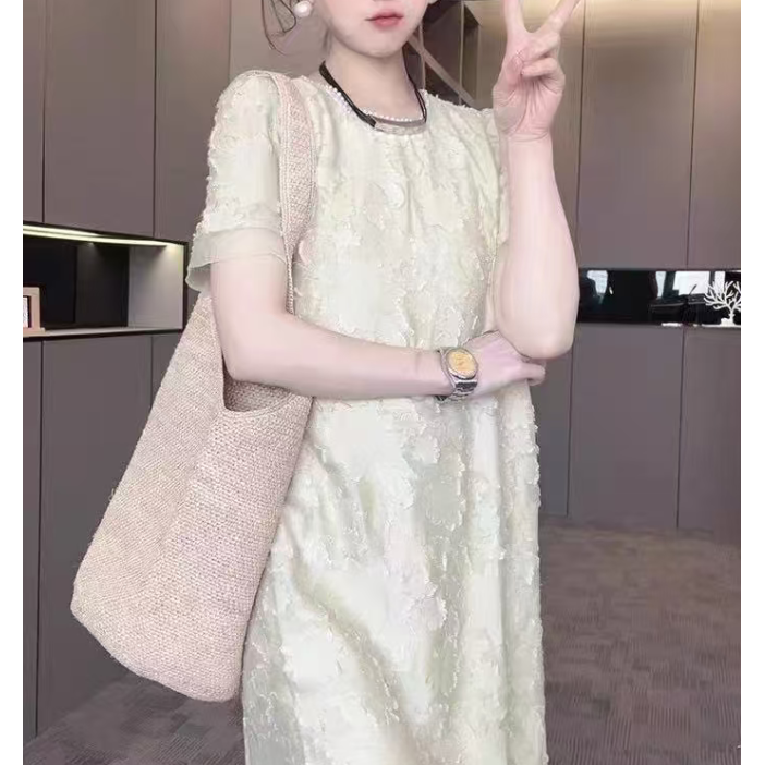 姜小牙《温柔印象》大码胖mm连衣裙2555