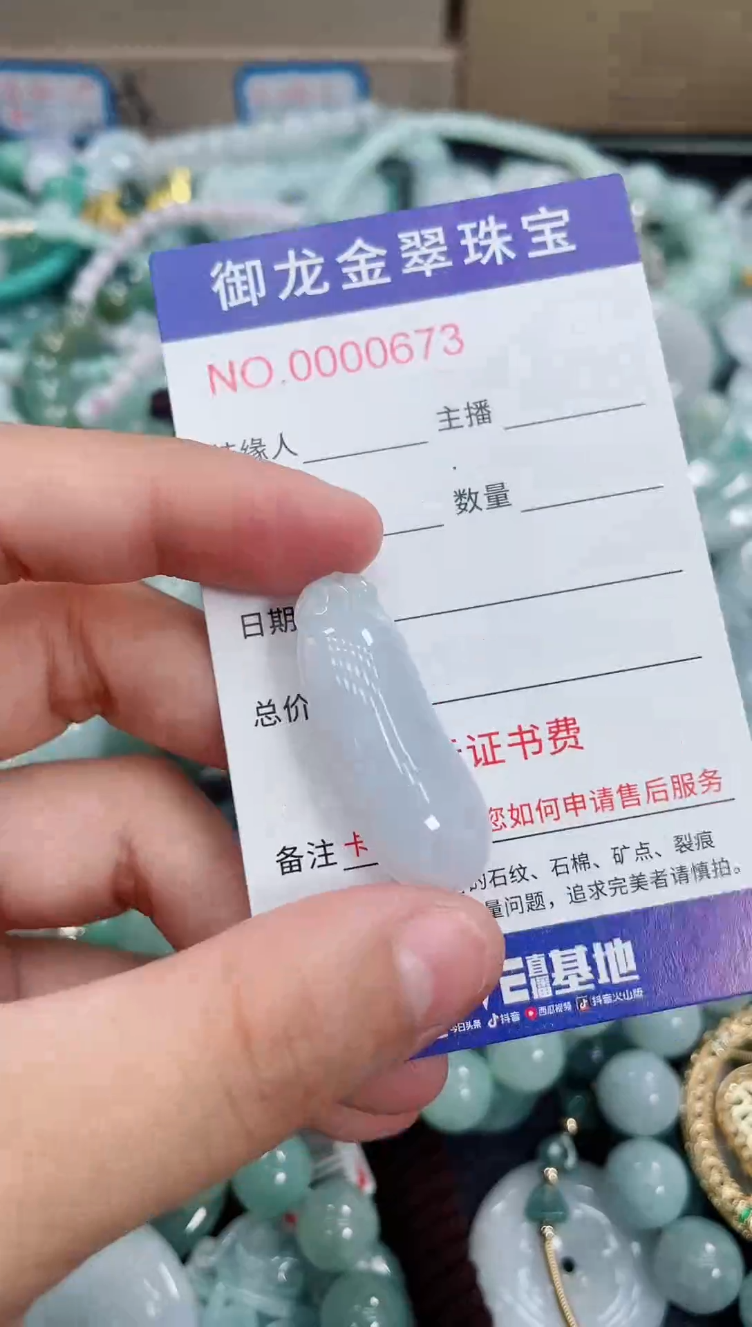 翡翠未镶嵌颈饰042
