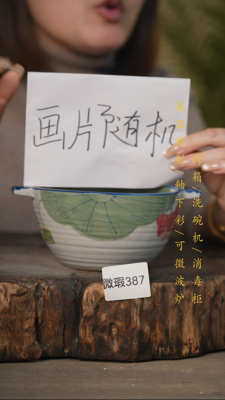 瓷片景德镇高温釉下彩可微波烤箱洗碗机387