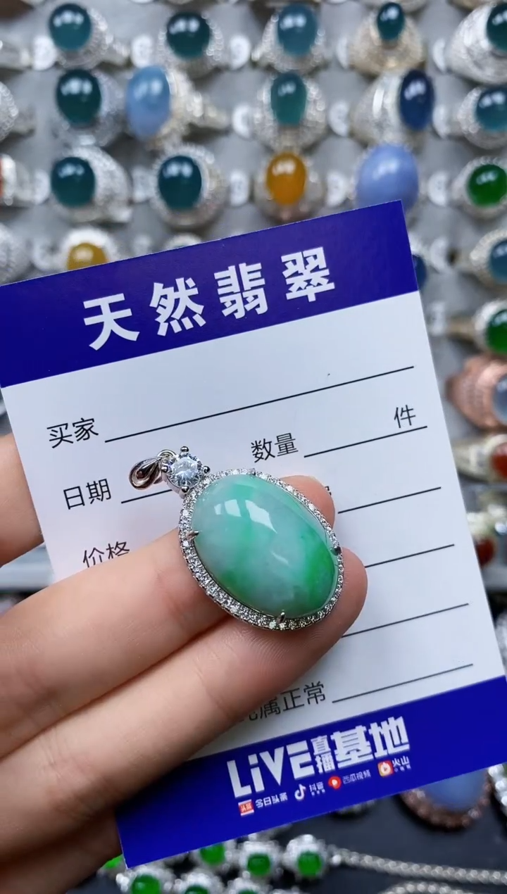 【闪购商品】翡翠颈饰银S925镶嵌0567