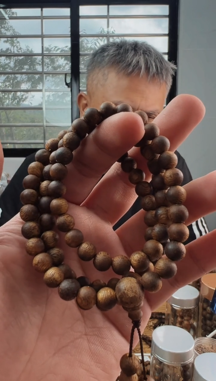 沉香手串奇楠07圆珠多圈15克多样性发一