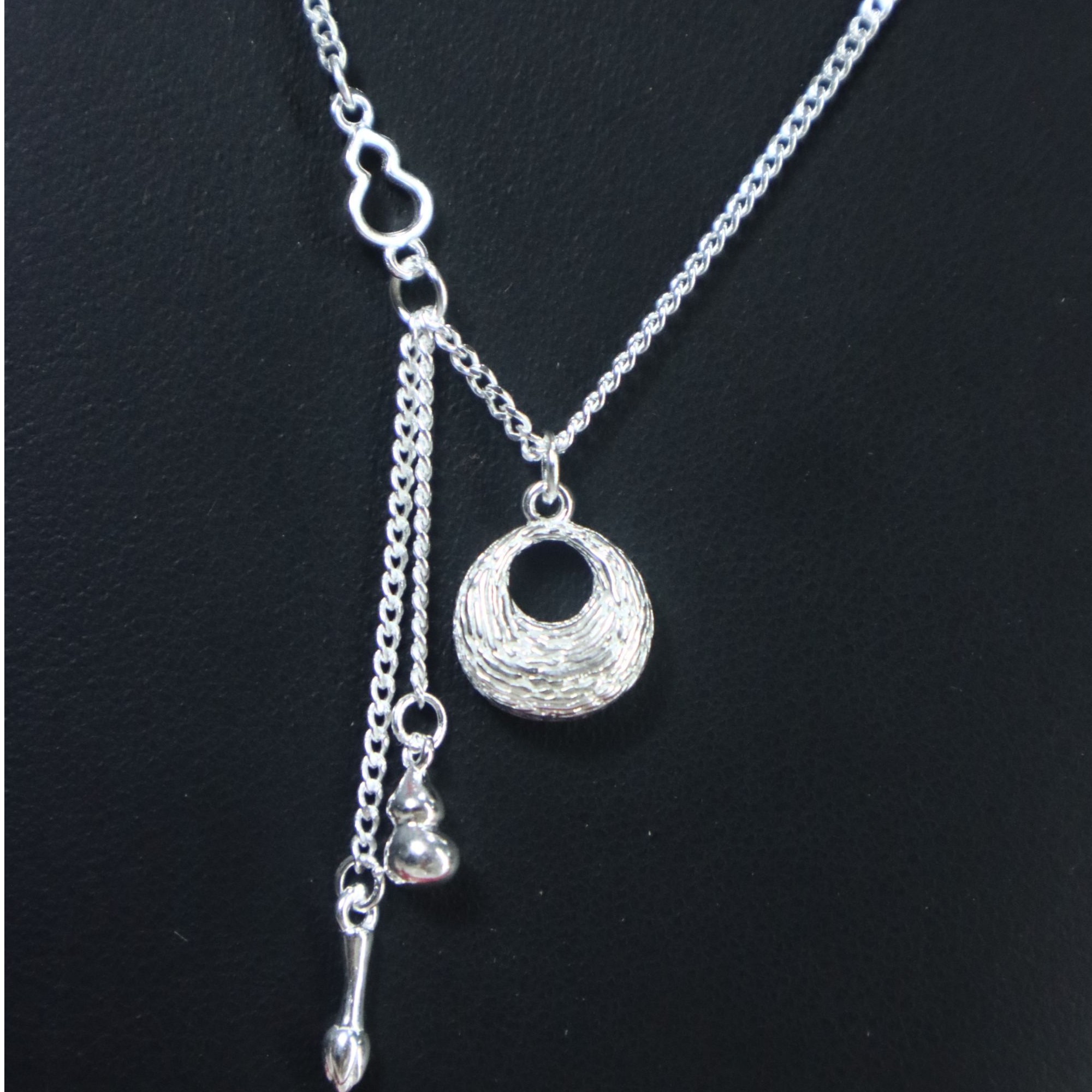 坠链均足银 足银实心套链 时尚秀气款式银饰品