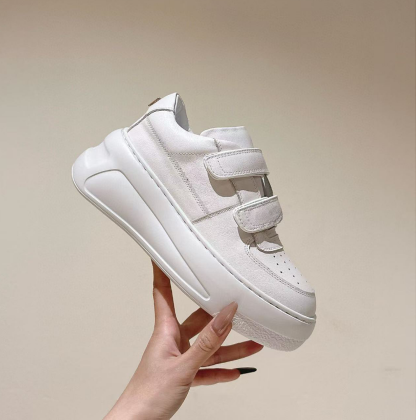 【WM RAE】厚底休闲时尚魔术贴小白鞋