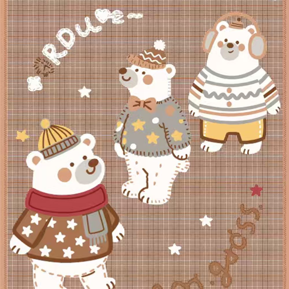 【三只熊】120*150cmA类全棉纱布加厚泡芙被