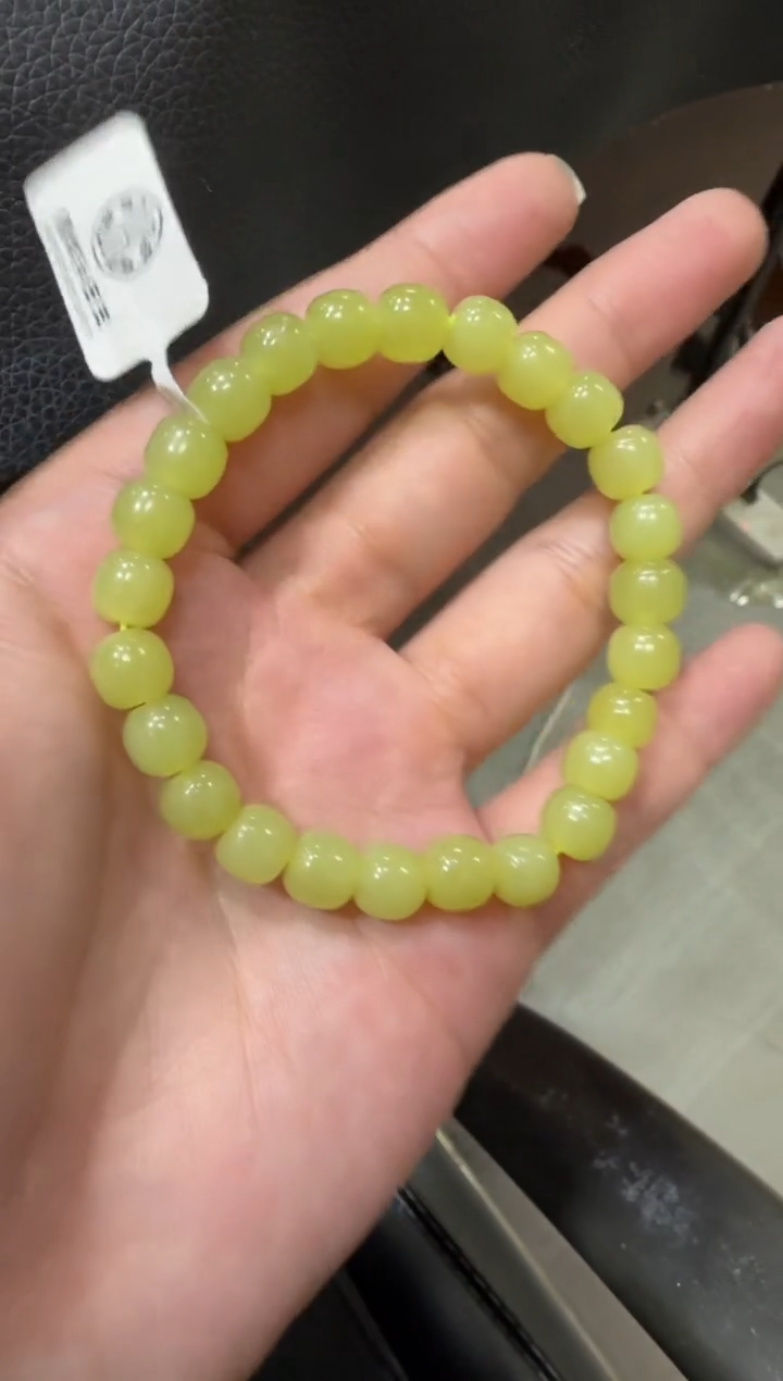 未镶嵌手串和田玉若羌黄口7*8手串（产地直发）