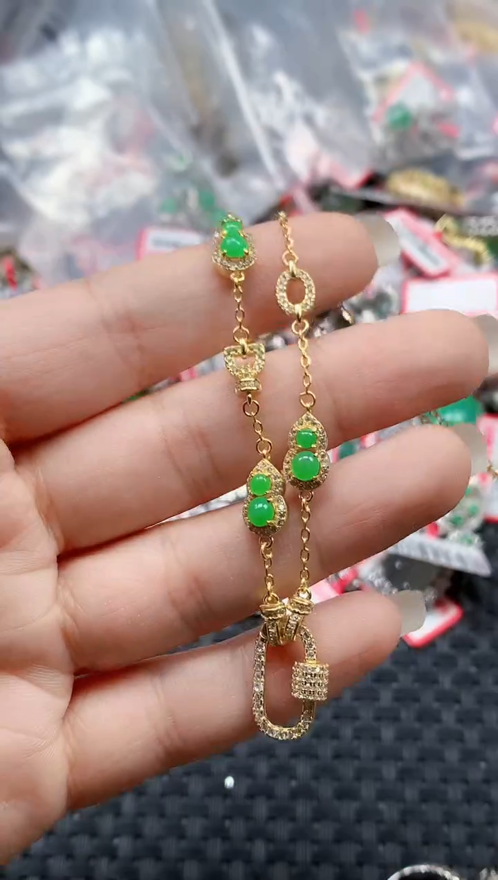 银S925镶嵌戒指翡翠天然A货缅甸翡翠