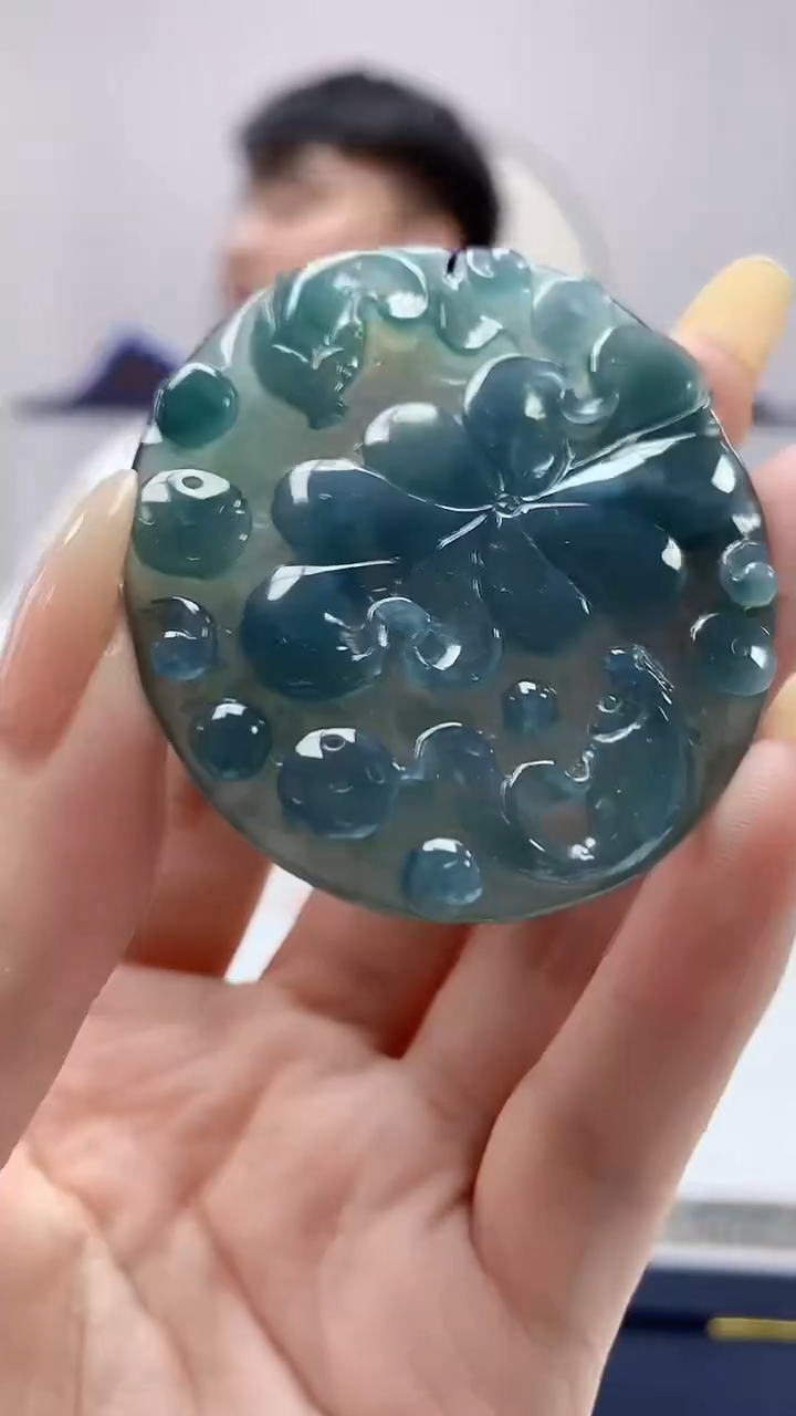 定制翡翠未镶嵌5060DD-毛货挂件92