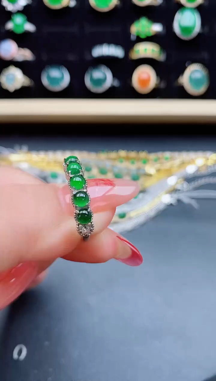 【闪购商品】翡翠戒指银S925镶嵌321321