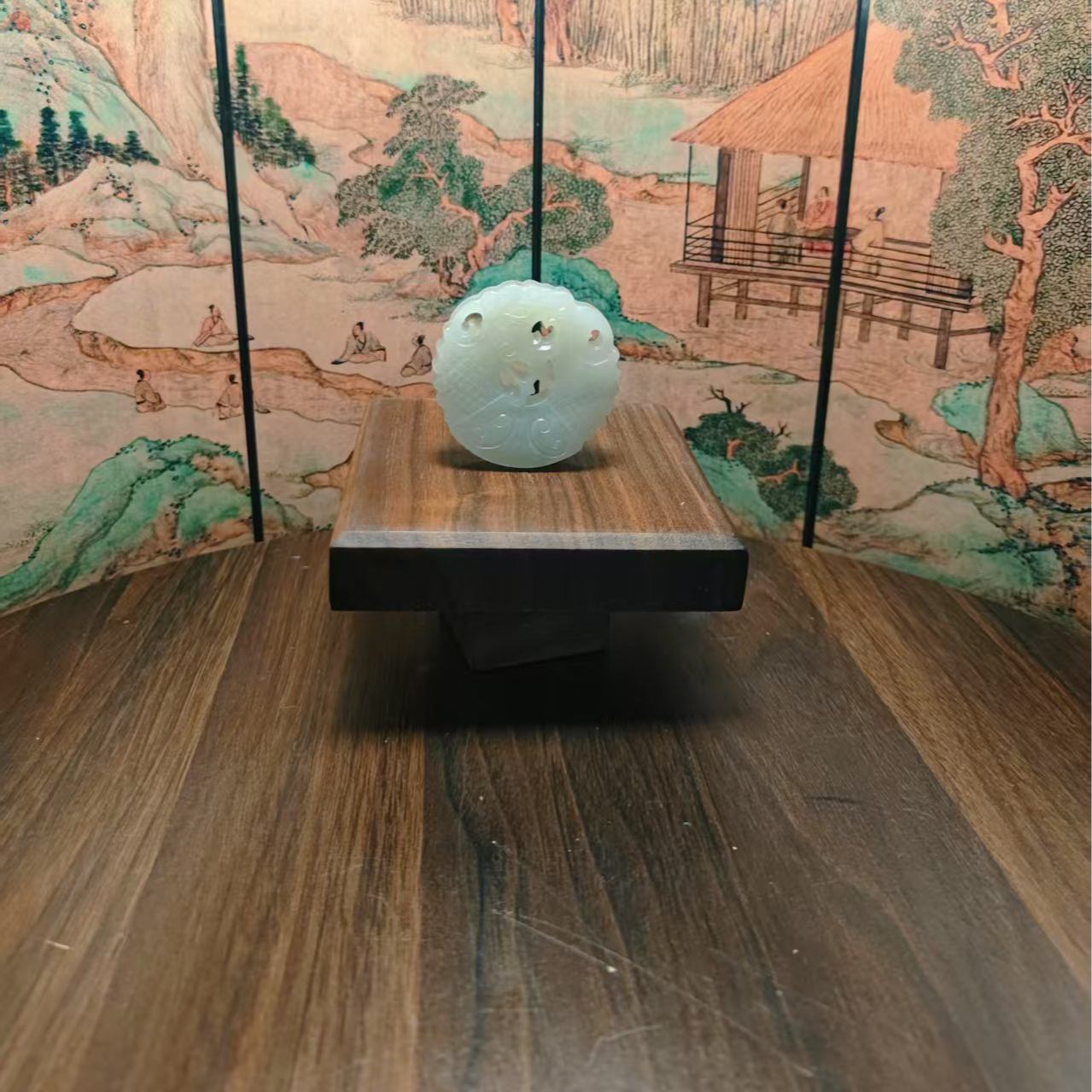 Y和田玉鱼化龙吊坠0198