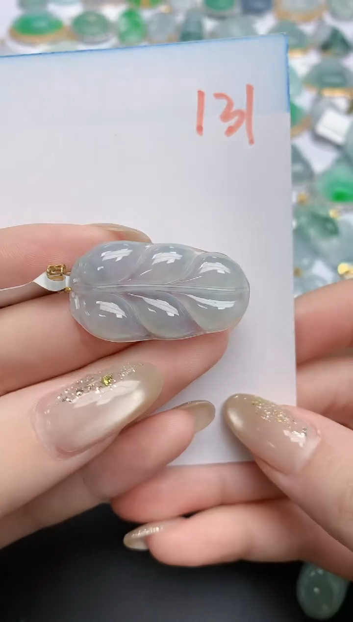 【闪购商品】翡翠颈饰18K金镶嵌天然缅甸翡翠A货