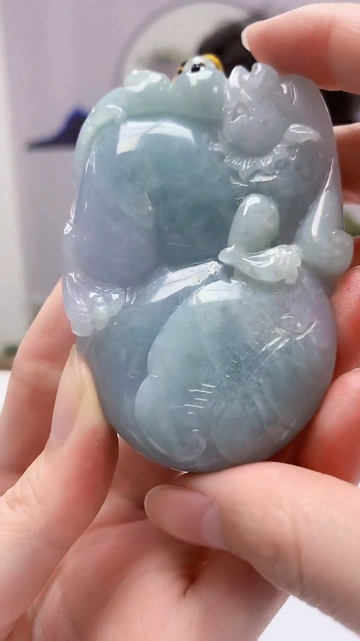 【闪购商品】定制翡翠未镶嵌4688zm-毛货挂件30