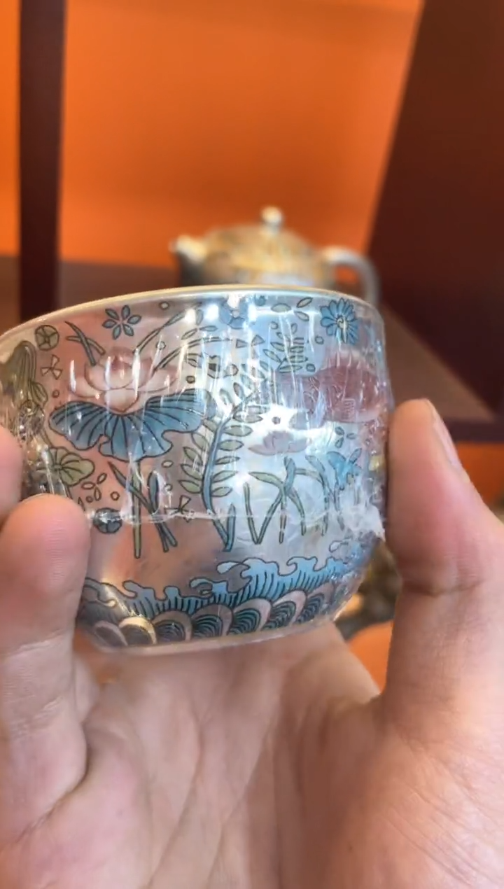 【闪购商品】瓷片@@@@@@@@@@@@鱼藻纹银杯