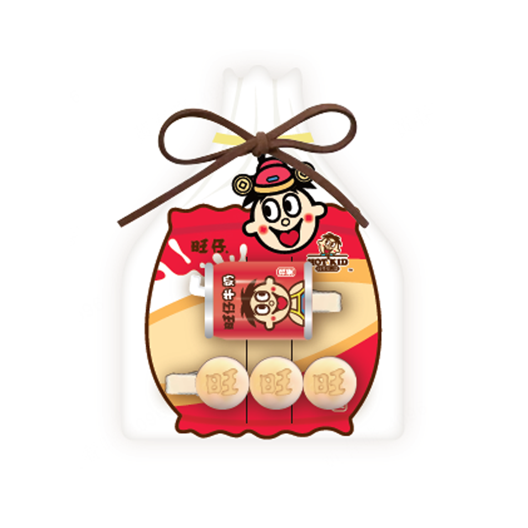 旺旺如意系列对装趣味发饰(旺仔牛奶对夹)