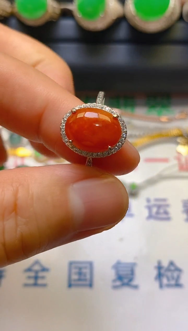 【闪购商品】翡翠耳饰银S925镶嵌天然A货翡翠1