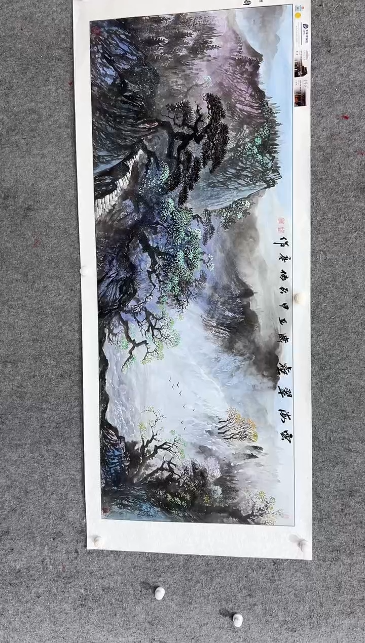 国画张传亭老师的红袍作品