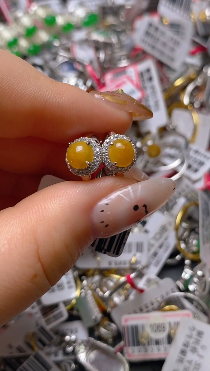 银S925镶嵌戒指翡翠百内无证书