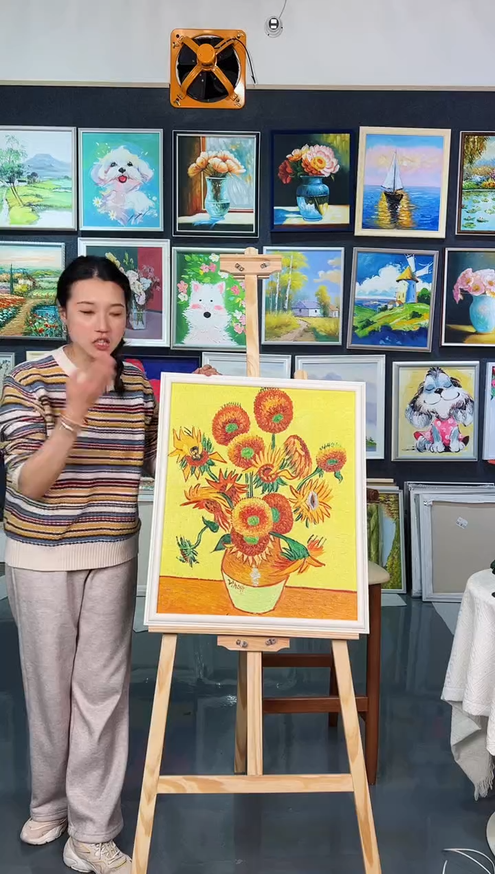 【闪购商品】油画24号 50*60 向日葵-手绘油画