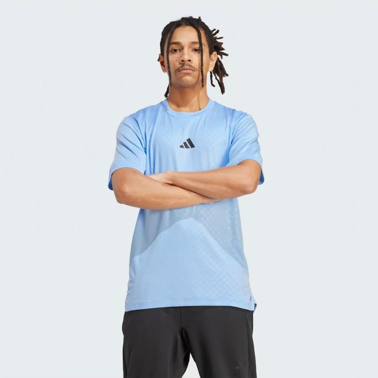 adidas/阿迪达斯流光风速于凉爽力量训练运动健身短袖T恤 JV9713