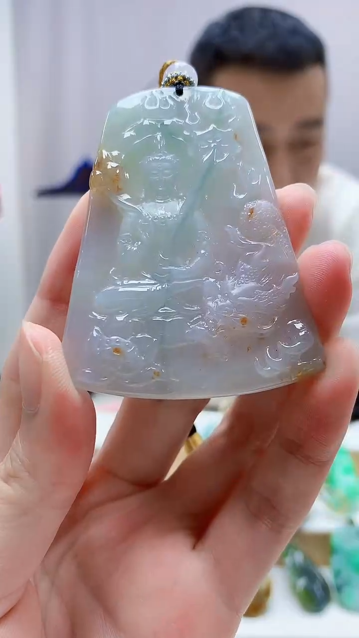 未镶嵌定制翡翠4898zm-毛货莲花观音166