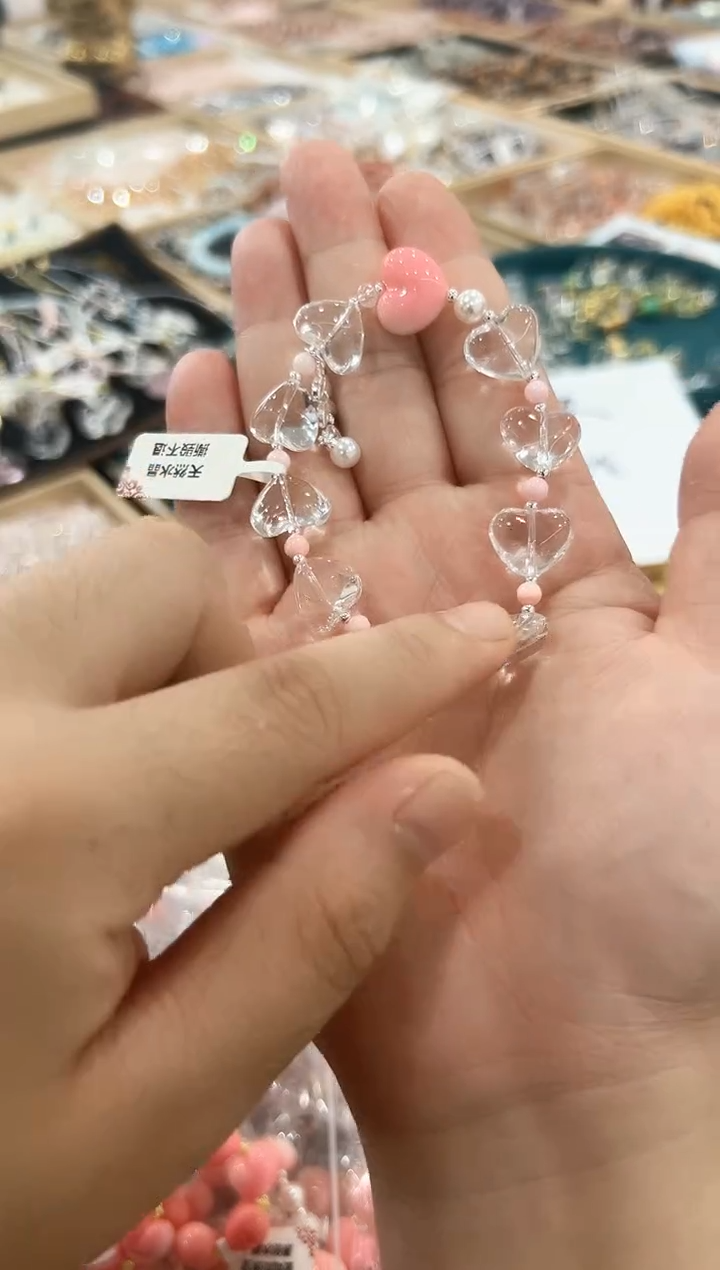 未镶嵌手链水晶九白单粉