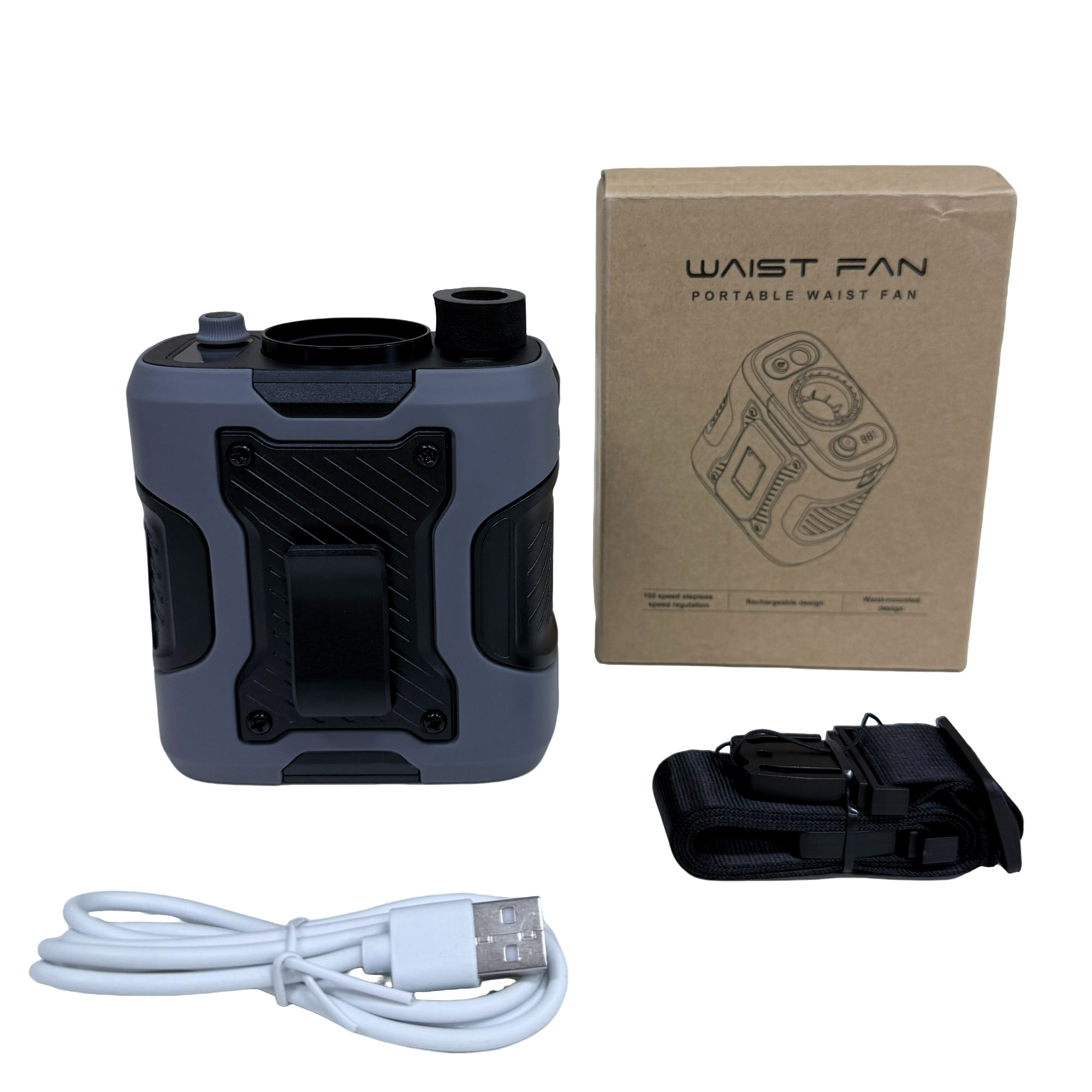 【粉丝捡漏】户外工作C口充电款挂腰风扇