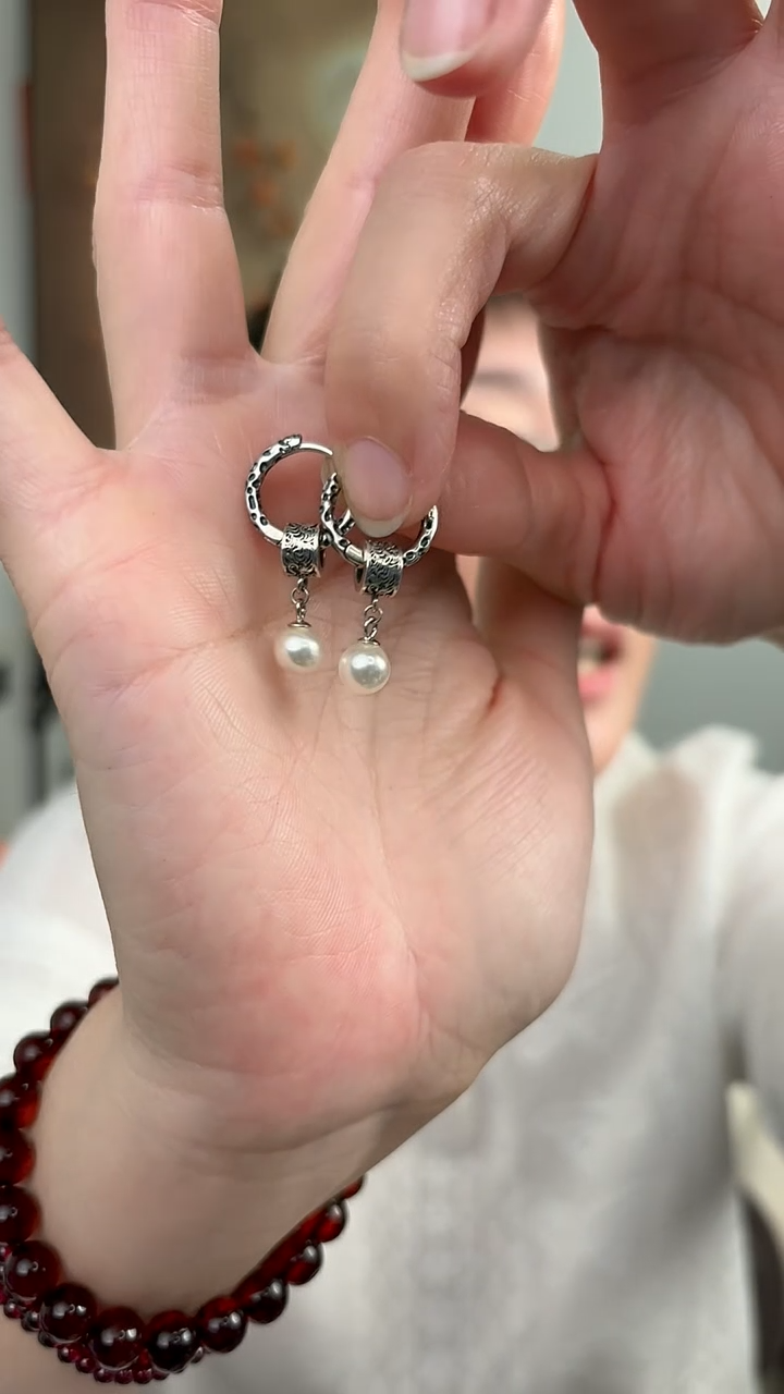 无925银纯银吊坠环穿珠91