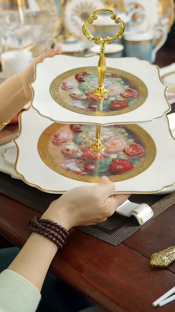 瓷片双层串盘 1套 