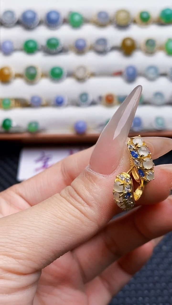 银S925镶嵌戒指翡翠2562