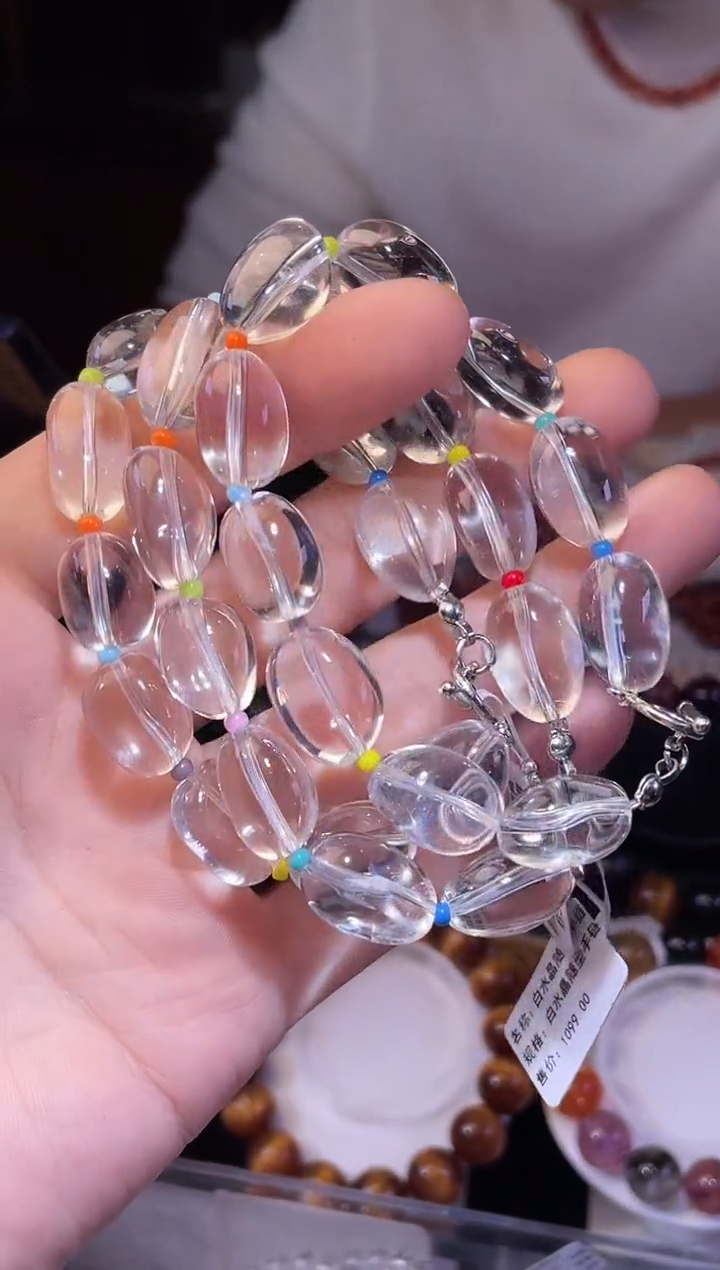 未镶嵌手链水晶水晶单圈手链（多样性发其一）