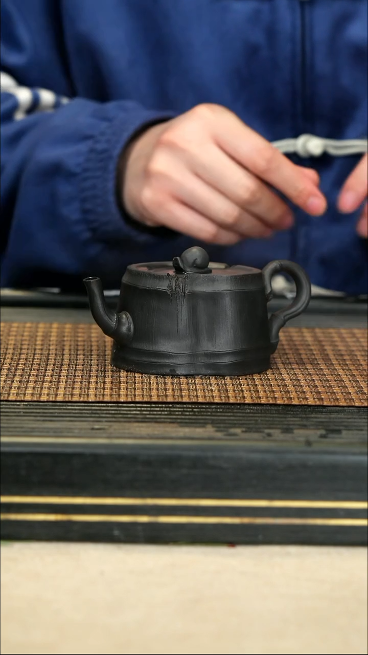 【闪购商品】紫砂茶壶87云雾天青 竹段