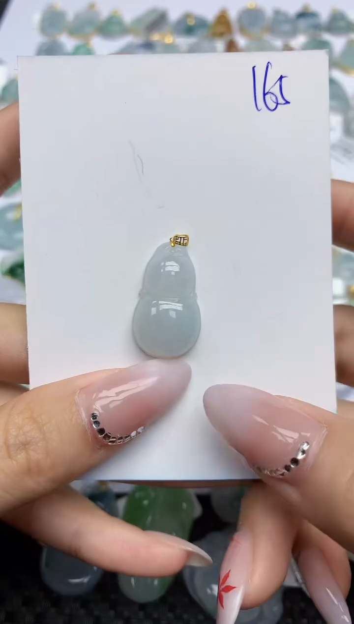 【闪购商品】翡翠颈饰18K金镶嵌天然翡翠A货