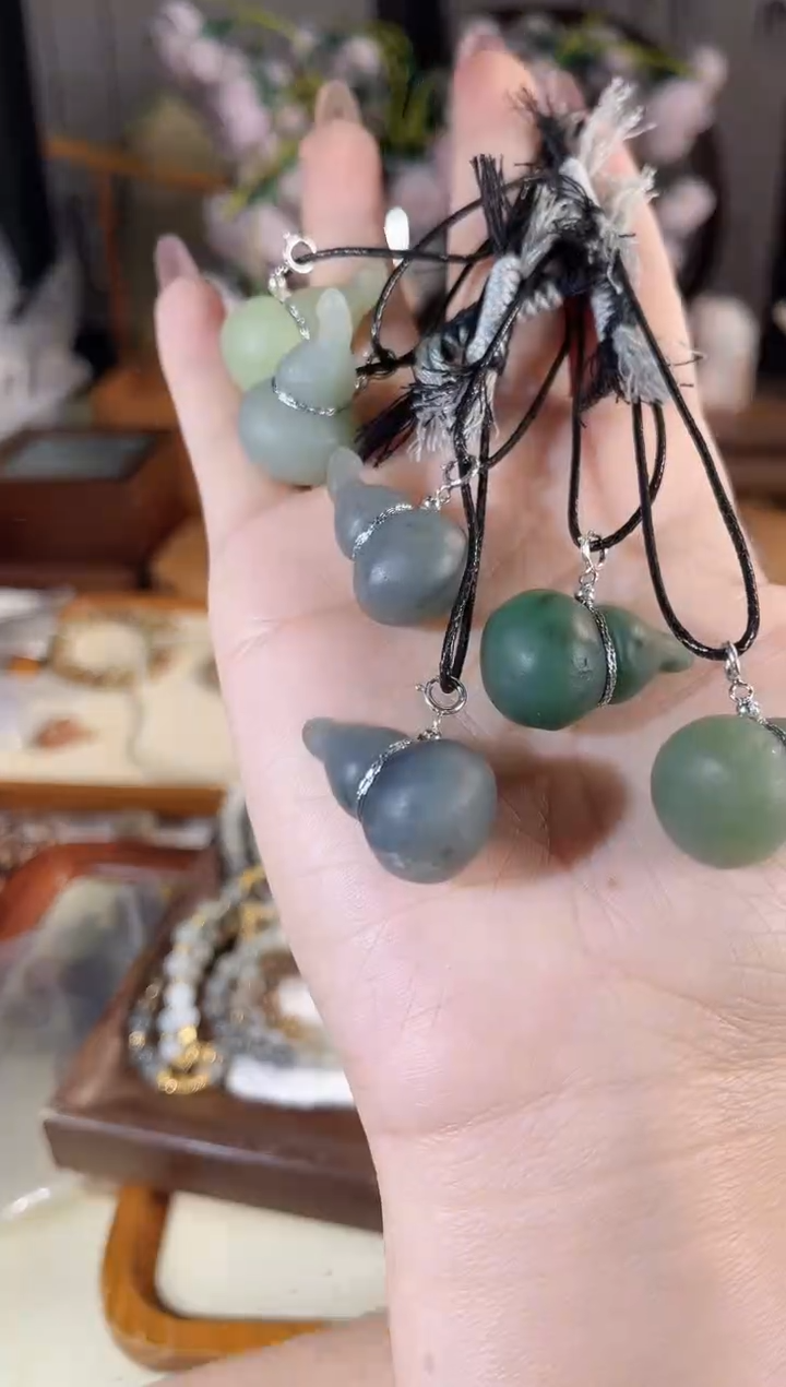 项链银S925镶嵌和田玉多样性发其一孤品默认微瑕