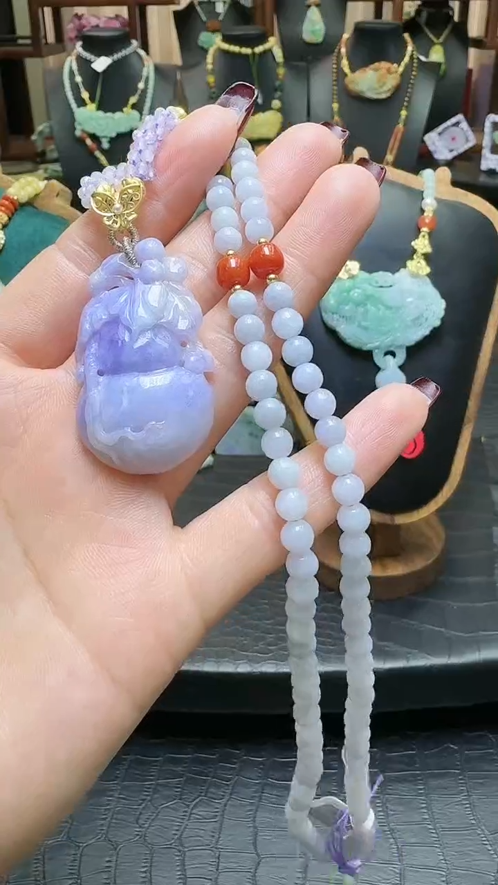 【闪购商品】翡翠颈饰未镶嵌天然翡翠葫芦